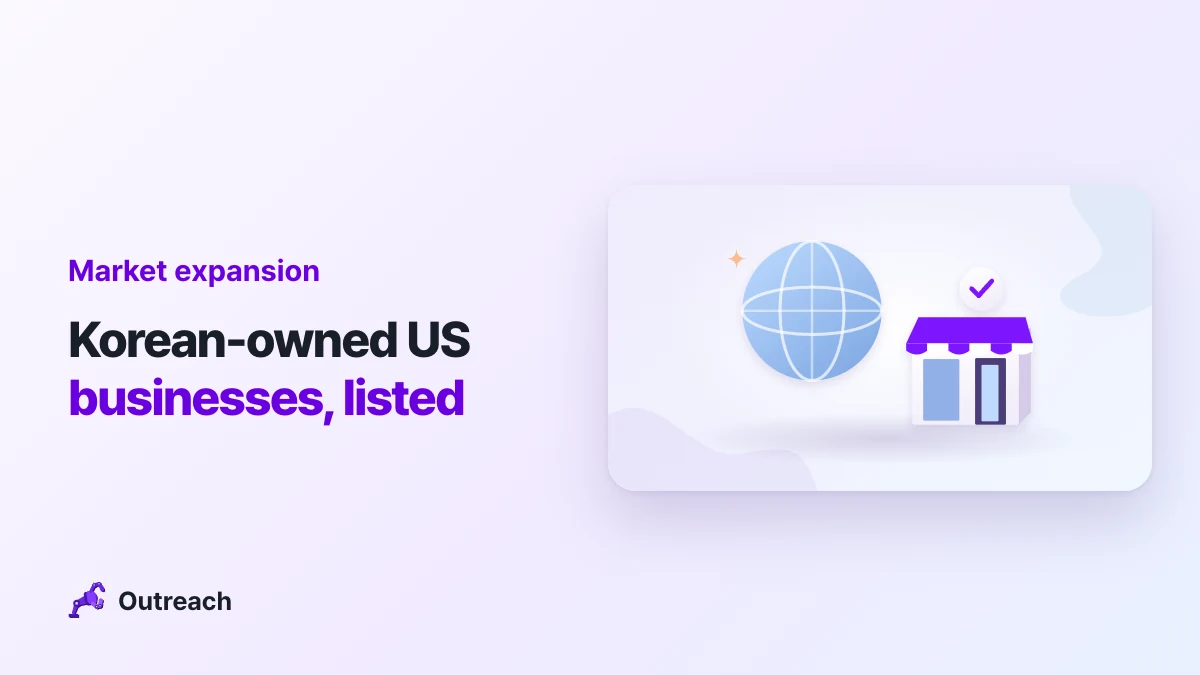 Market expansion — Korean-owned US businesses, listed