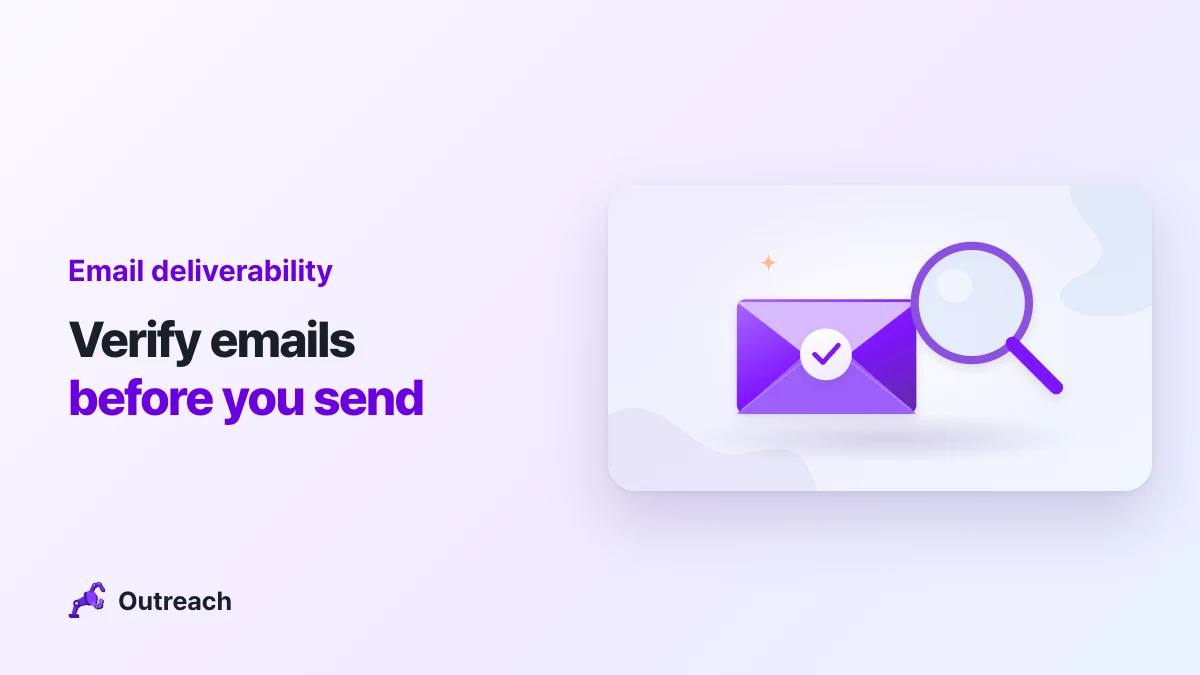 Email deliverability — Verify emails before you send