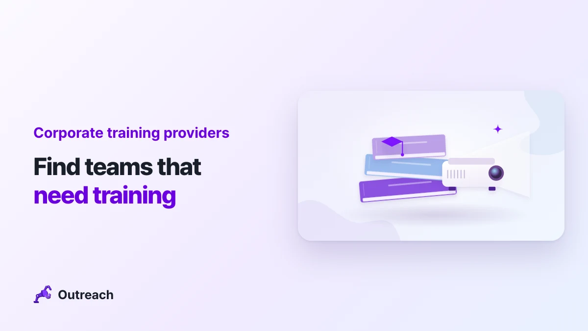 Corporate training providers — Find teams that need training