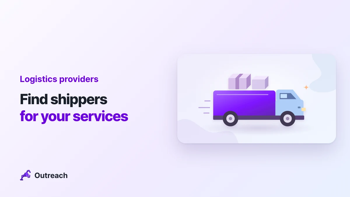 Logistics providers — Find shippers for your services